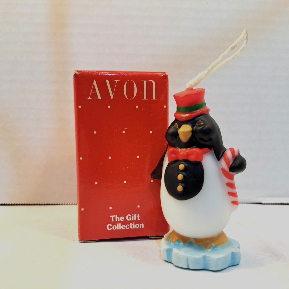 Avon North Pole Pals Penguin Wax Christmas Candle/Ornament The Gift Collection